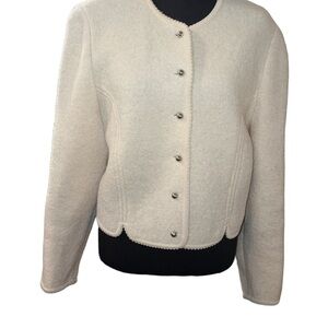 Allen Solly Cream Button-Up Cardigan